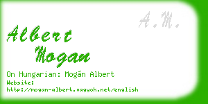 albert mogan business card