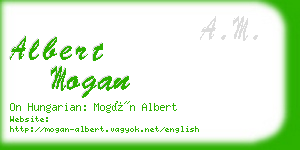 albert mogan business card